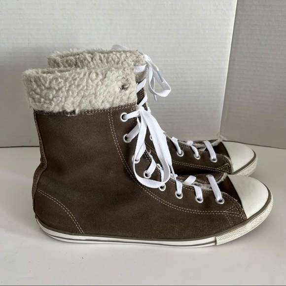 CONVERSE SUEDE FLEECE LINED HIGH TOPS - Picture 4 of 9